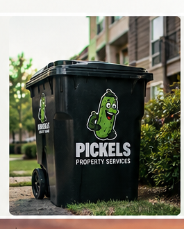 Pickels branded valet trash bin